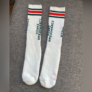 Vintage White Hurricanes Crew Socks